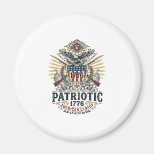 Íman Escudo de Batalha Patriótico 1776 Símbolo Inspirad