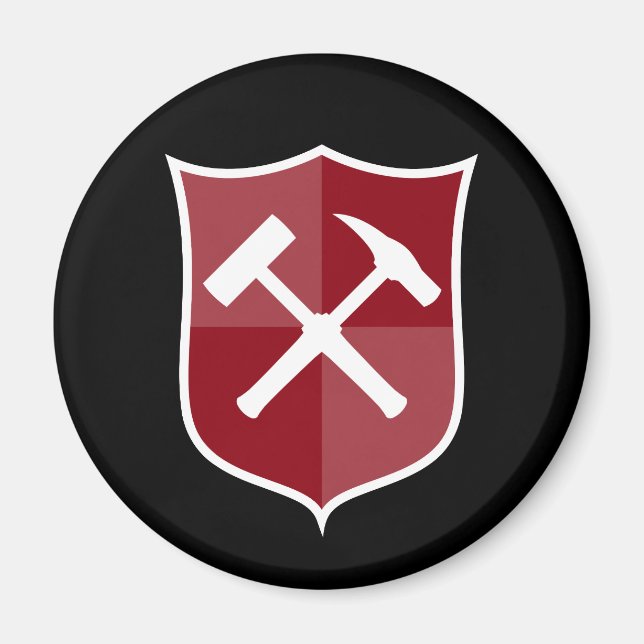 Íman Escudo de Martelo Cruzado (Frente)