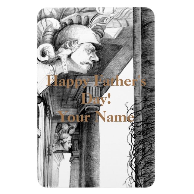 Íman Escultura de Arte Lápis do Castelo (Vertical)