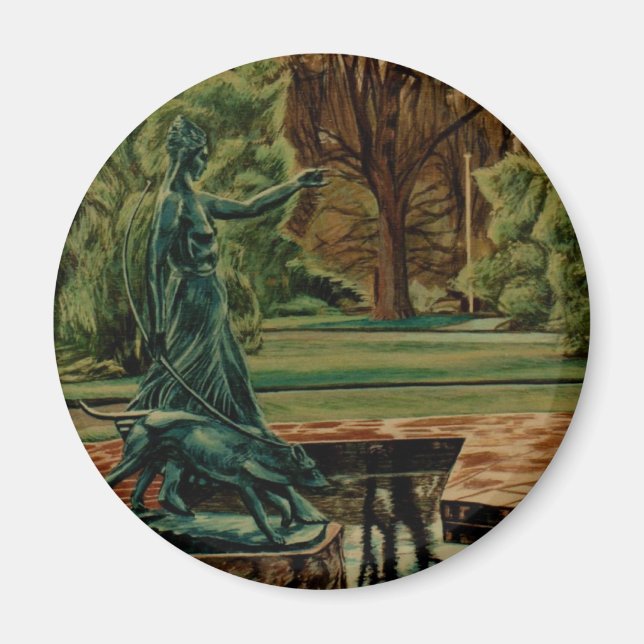 Íman Escultura De Diana Artemis Em Jardins (Frente)