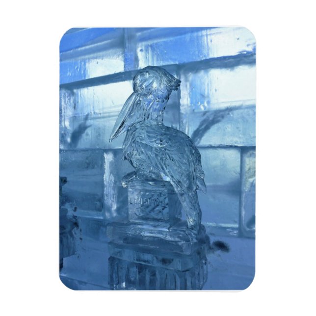 Íman Escultura de gelo do Pelicano, Quebec, Canadá (Vertical)