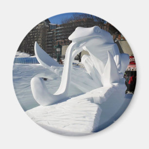 Íman Escultura de Neve sapo, Quebec, Canadá
