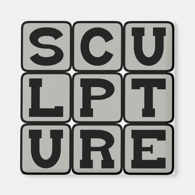 Íman Escultura, Forma de Arte Física (Frente)