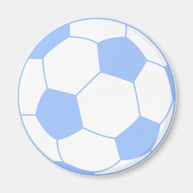 Íman Esfera de futebol de Pastel Azul (Frente)