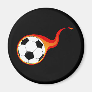 Íman Esfera de futebol flamejante