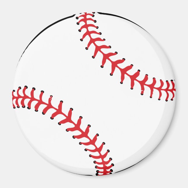 Íman Esfera de futebol, Red & White Magnet (Frente)