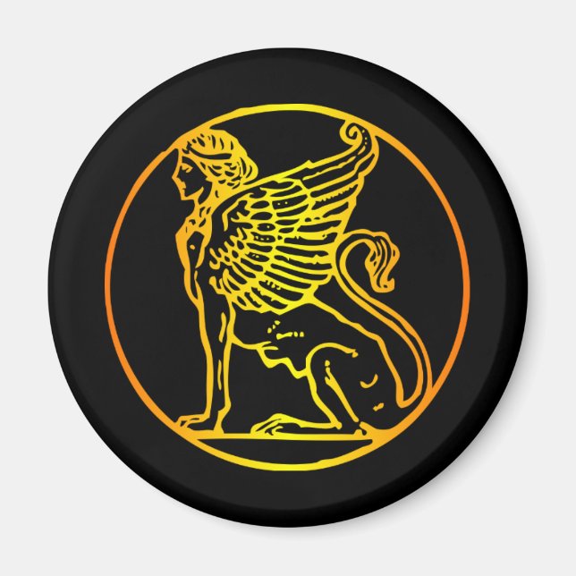 Íman Esfinge Dourada (Frente)