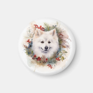 Íman Eskimo Natal Americano Wreath Festivo Pup