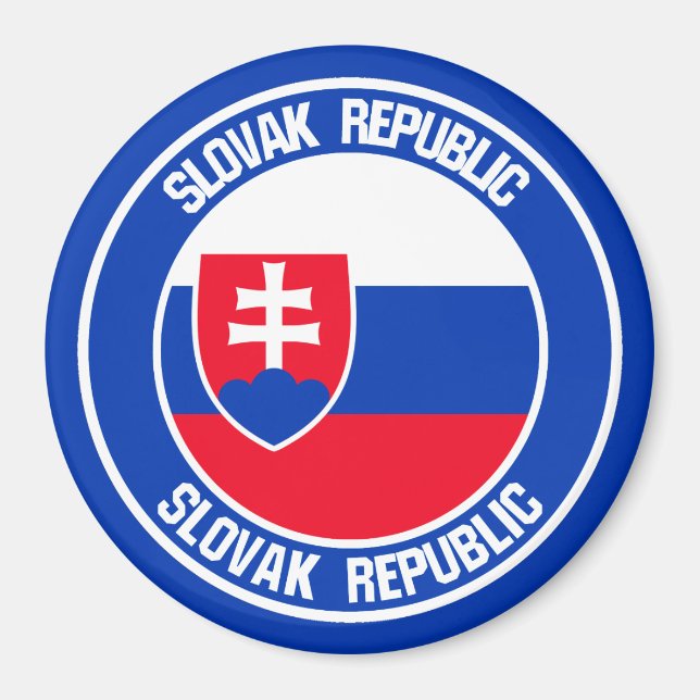 Íman Eslováquia Round Emblem (Frente)