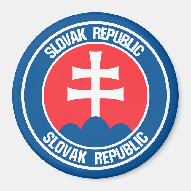 Íman Eslováquia Round Emblem (Frente)
