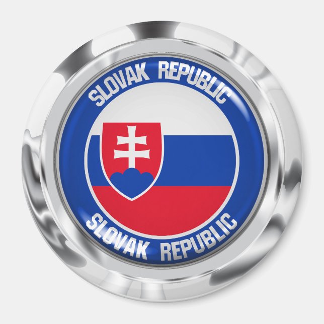 Íman Eslováquia Round Emblem (Frente)