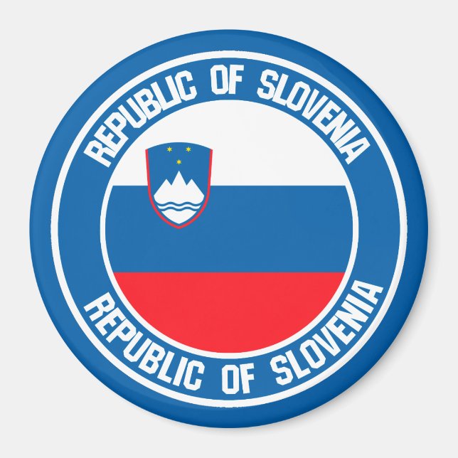 Íman Eslovênia Round Emblem (Frente)