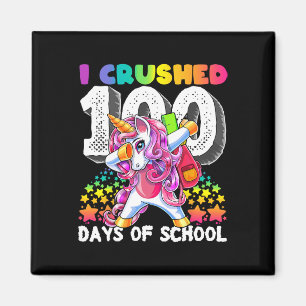 Íman Esmagados 100 Dias De Absorção Escolar De Unicórni