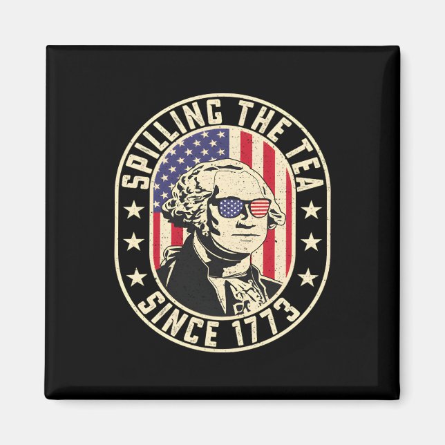 Íman Esmagando O Chá Desde 1773 - George Washington (Frente)