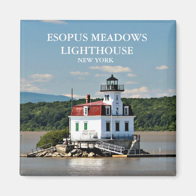 Íman Esopus Meadows Lighthouse, New York Magnet (Frente)