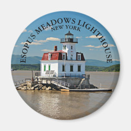 Íman Esopus Meadows Lighthouse, New York Round Magnet