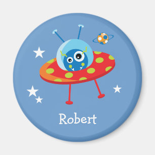 Íman Espaçamento Personalizado de Alienígena em Cute