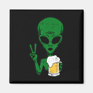 Íman Espaço-51 Cerveja Alienígena Sinal de Paz Hallow B