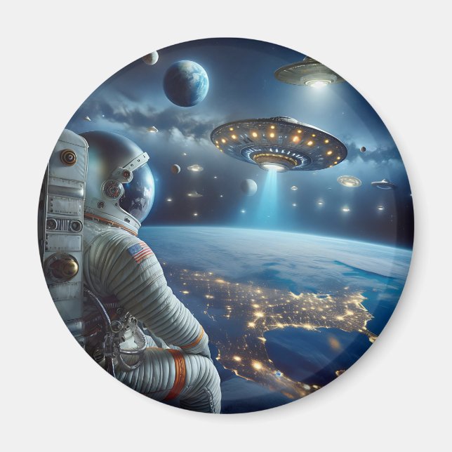 Íman Espaços e Astronauta no Exterior (Frente)