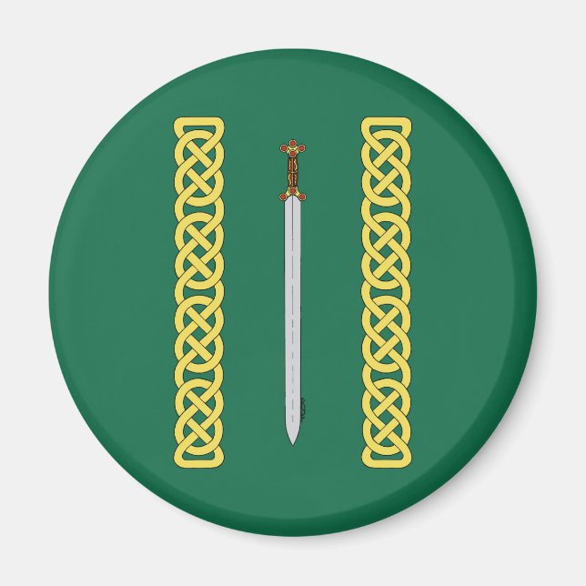 Íman Espada Celta Antiga e Knotwork (Frente)