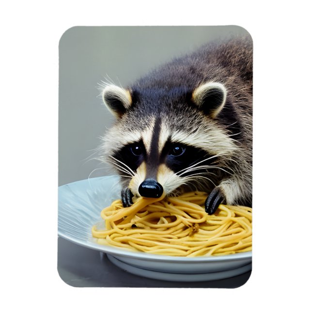 Íman Espaguete de Comida Raccoon (Vertical)
