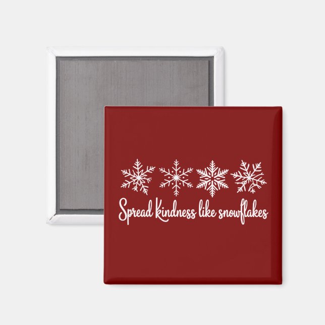 Íman Espalhe Bondade Como Flocos de Neve Natal  (Front/Back)