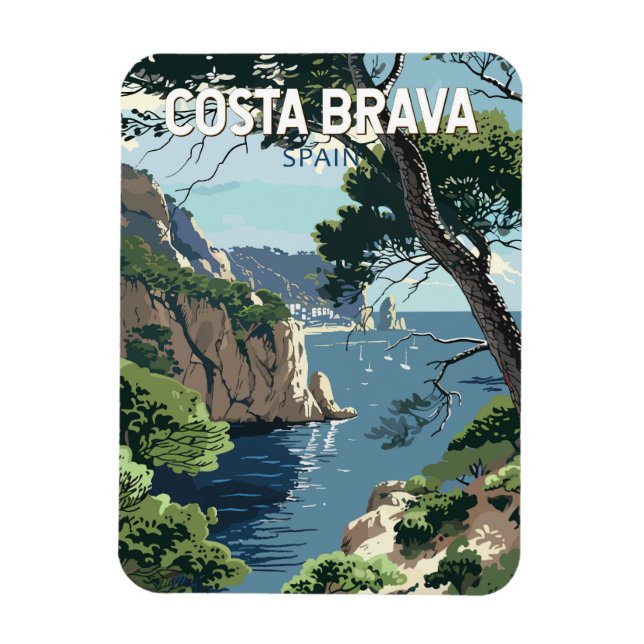 Íman Espanha Art da Viagem Costa Brava (Vertical)