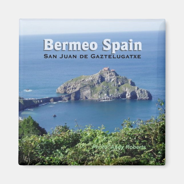 Íman Espanha Bermeo Gaztelugatxe Viagem Souvenir Magnet (Frente)