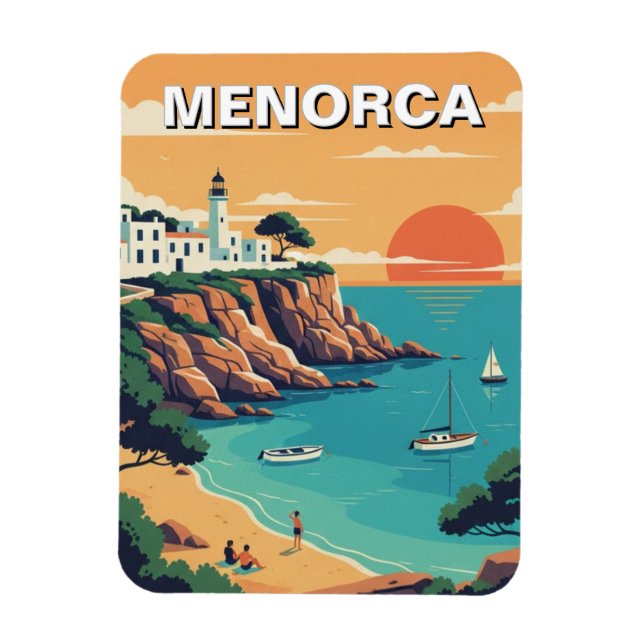 Íman Espanha Cartão Postal de Minorca (Vertical)