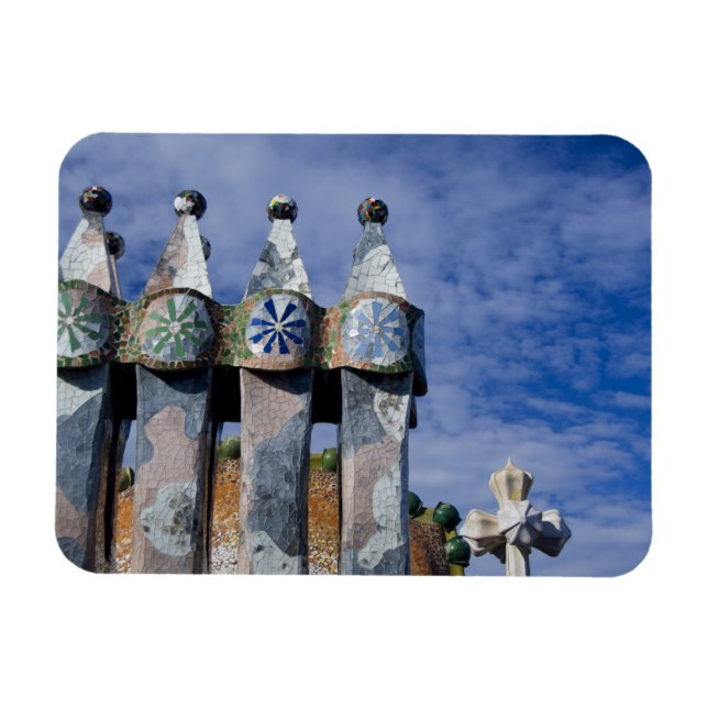 Íman Espanha, Catalunha, Barcelona. Casa Batlló (1906). (Horizontal)