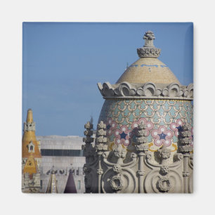 Íman Espanha, Catalunha, Barcelona. Telhado de Barcelon