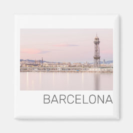 Íman Espanha Catalunha de Barcelona Skyline Sunset