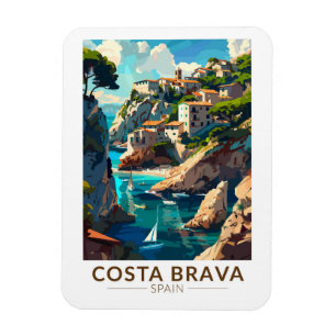 Íman Espanha Costa Brava Catalunha Viagem Art Vintage