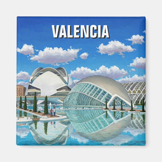 Íman Espanha de Viagem Valencia (Frente)