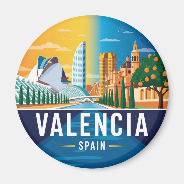 Íman Espanha de Viagem Valencia (Frente)