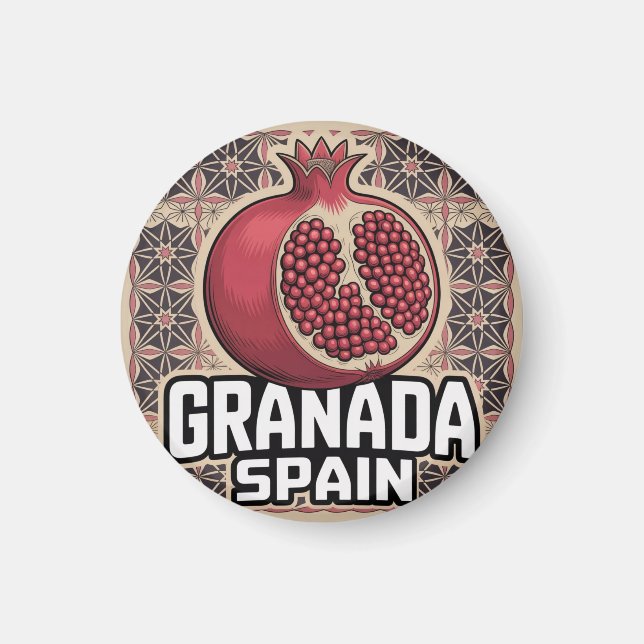 Íman Espanha Granada Pomegranate Sticker (Frente)