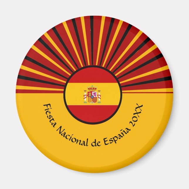 Íman Espanha Hispânica de Celebração do Dia Nacional Es (Frente)