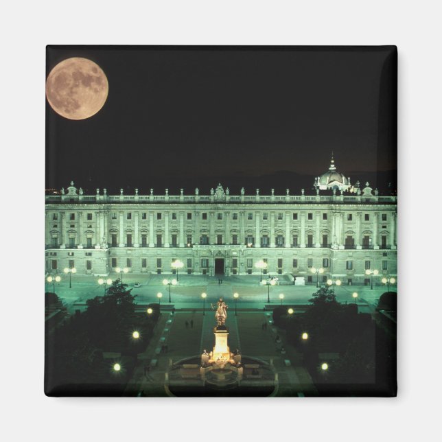 Íman Espanha, Madrid, Palácio Real e Plaza de (Frente)