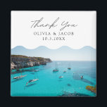 Íman Espanha Menorca, Favor De Casamento Obrigado<br><div class="desc">Espanha Menorca Favor de Casamento Obrigado imã</div>