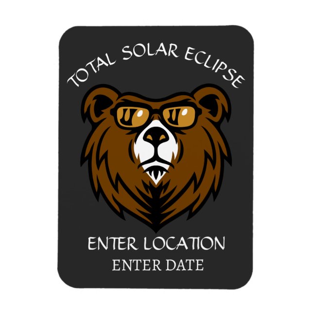 Íman Espanha Personalizada do Eclipse Solar Total 2026 (Vertical)