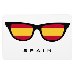 Íman Espanha Sombras de texto personalizado e ímã de co
