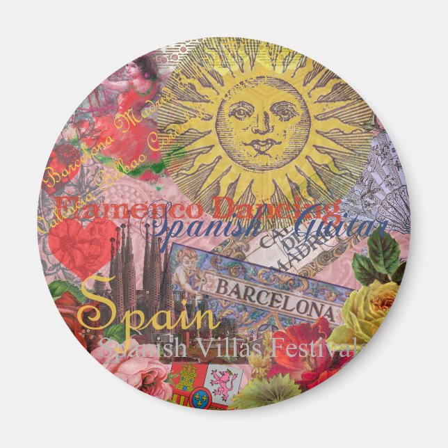 Íman Espanha Sunshine - Arte Espanhola (Frente)