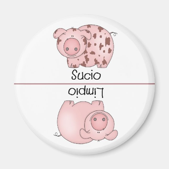 Íman Espanhol de máquinas de lavar loiça suja (Frente)