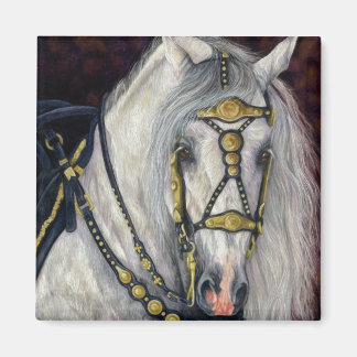 Íman Espanhol Dourado - Cavalo Andaluz