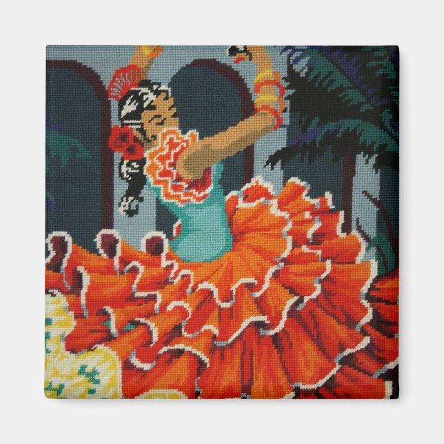 Íman Espanhol Flamenco Dancer Magnet (Frente)