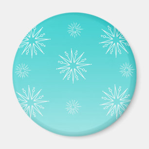 Íman Espantoso Estrelas de Natal, Magneta, Turquesa