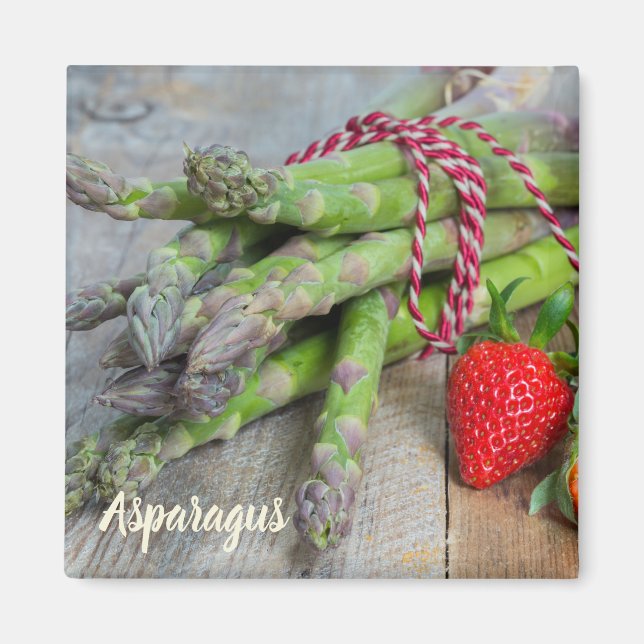 Íman Espargos Verdes com Morango (Frente)