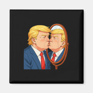 Íman Espelho de Beijo Anti-Donald Trump - Narcisismo Sa