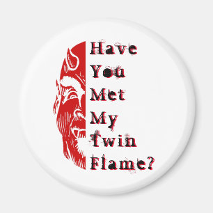 Íman Espelho diabólico do diabo do twinflame da chama