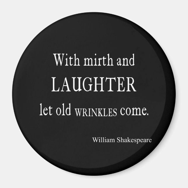 Íman Espelho e risada Velhos rugas Shakespeare Citação (Frente)